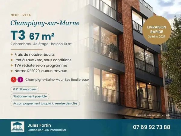 Appartement 3 pièces 67 m²