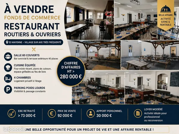 Fond de commerce restaurant