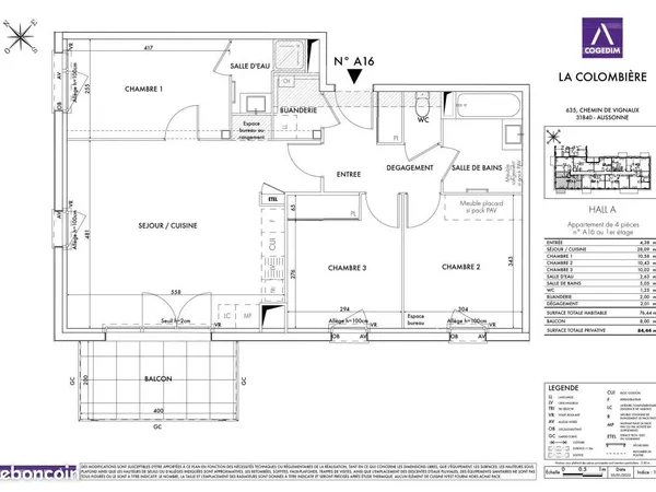Appartement 4 pièces 76 m²