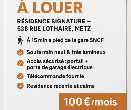 Location place de parking