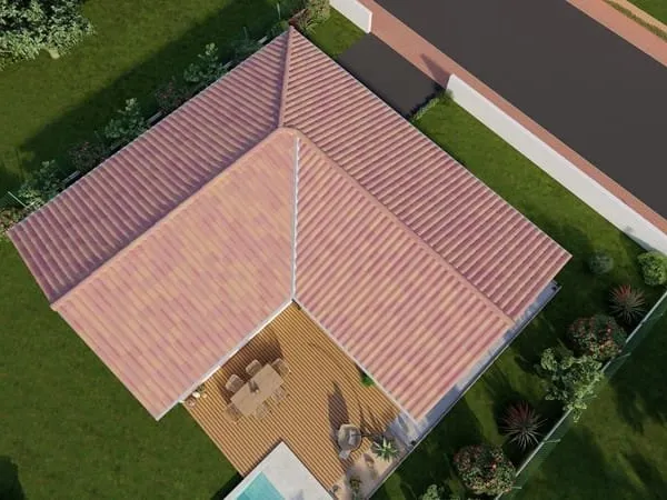 maison neuve terrain 3500 m² avec vue