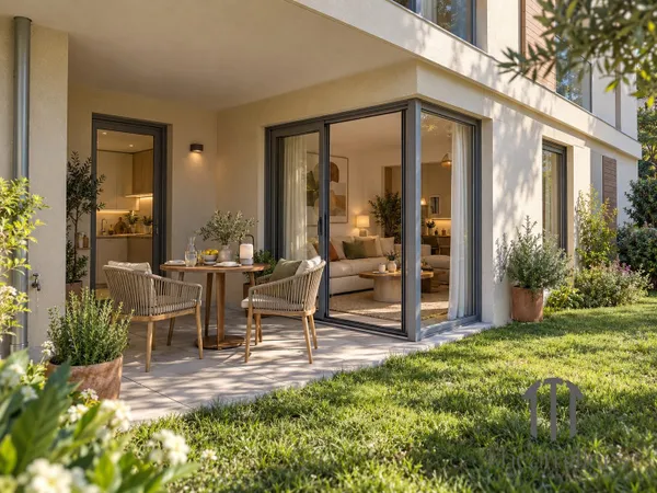 T2 de 51 m² avec jardin privatif de 120 m²