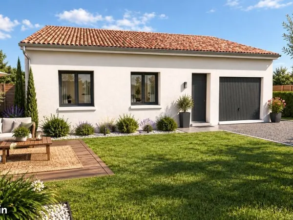Maison neuve de 90 m² avec garage sur terrain de 1 100 m² à Saint-Hilaire-de-Brethmas 30560