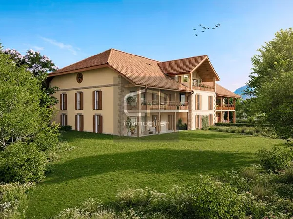 T3 neuf de 69,28 m2 à Menthon-Saint-Bernard : terrasse de 24