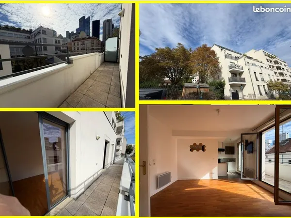2P balcon très calme La Défense métro et RER très proche