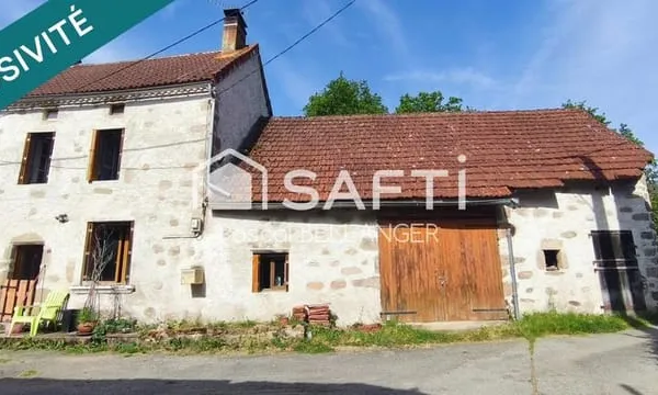 Rare : Maison en pierre habitable + grange attenante dans un site naturel classé des Gorges de la Si