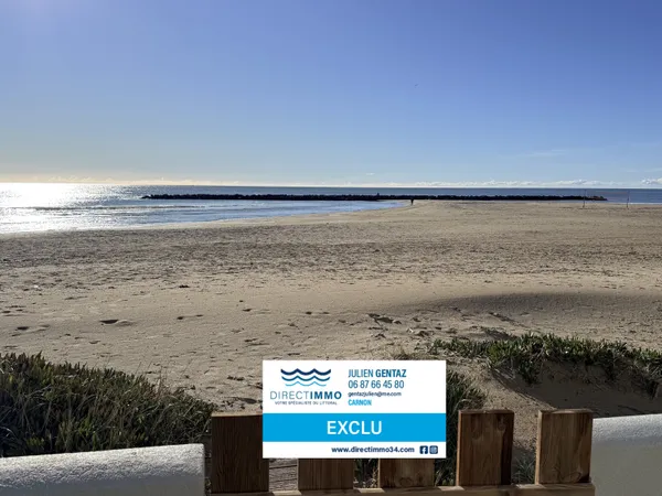 CARNON-PLAGE DANS RESIDENCE SITUEE EN 1ERE LIGNE F2 AVEC TER