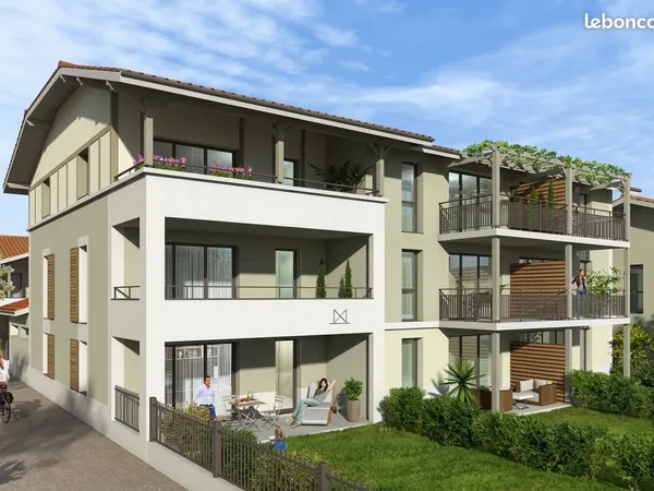 Appartement 2 pièces 44m2+loggia 7.5m2