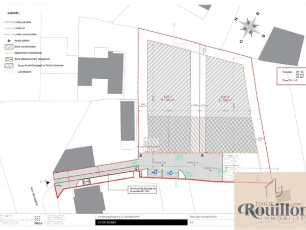 Terrain constructible 1864 m²