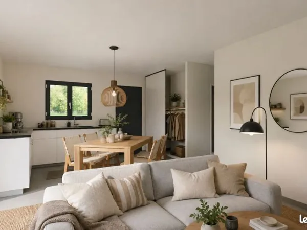 Maison neuve 56 m² avec 2 chambres sur terrain viabilisé de 216 m² à Poussan (34560)