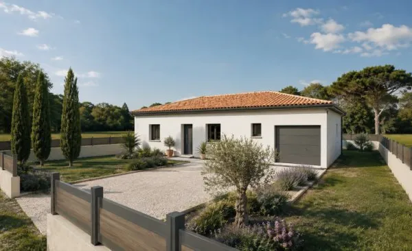 Maison de plain pied de 105m² avec garage sur...