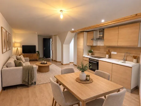 Appartement F4 meublé rénové - 77 m² - 3 chambres - Masevaux