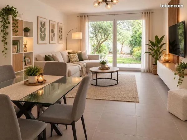 Appartement 65 m2 3 pièces avec 2 jardin