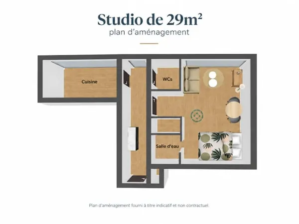 Appartement 1 pièce 29 m²