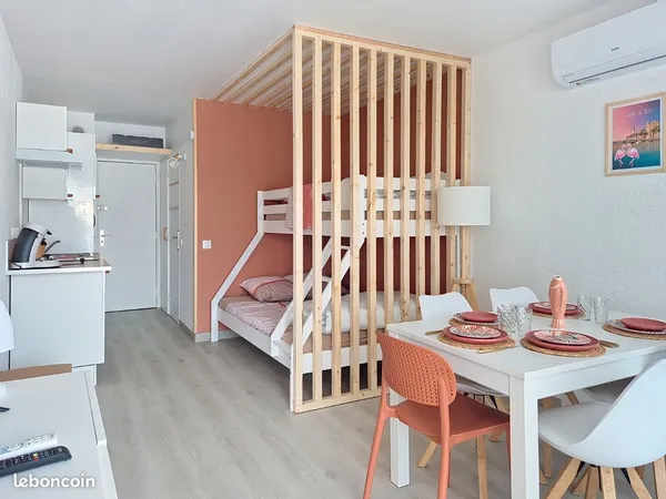 Studio + loggia 27m² et terrasse
