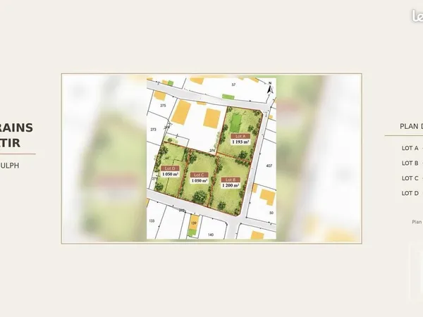 Terrain 1193 m² Saint-Oulph