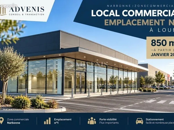 Local commercial 850 m²