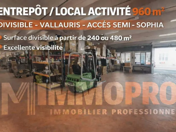 Entrepôt 960 m²