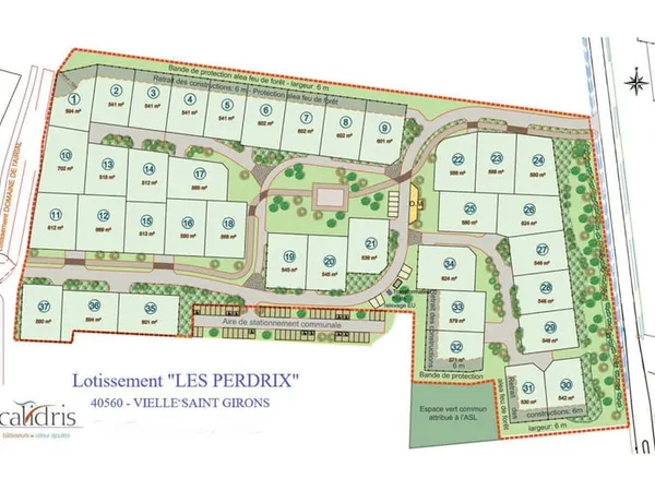 Terrain 624 m²