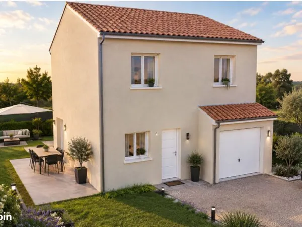 Maison à étage de 85 m² avec terrain viabilisé de 1 260 m² à Vézénobres (30360) - 3 chambres, garage