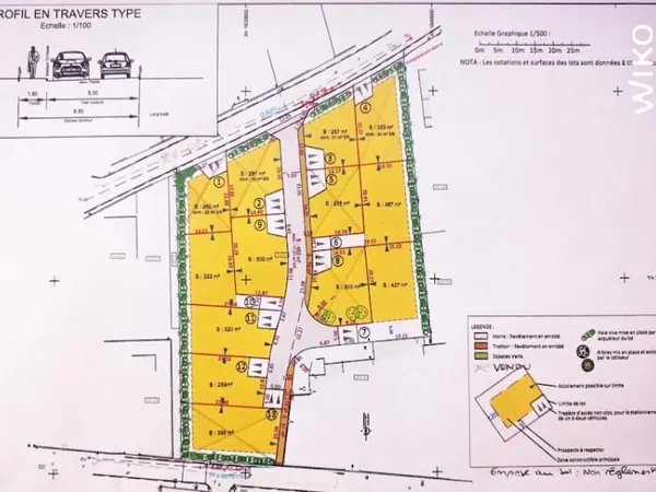 Terrain 424 m²