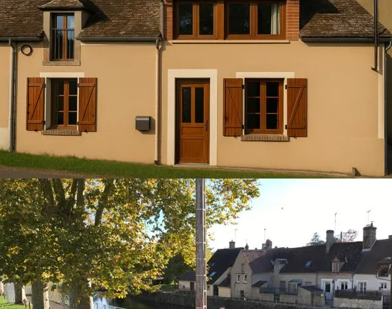 🌿 Maison de charme meublée avec vue imprenable sur le canal de Briare 90 m² - 3 chambres - cours - C