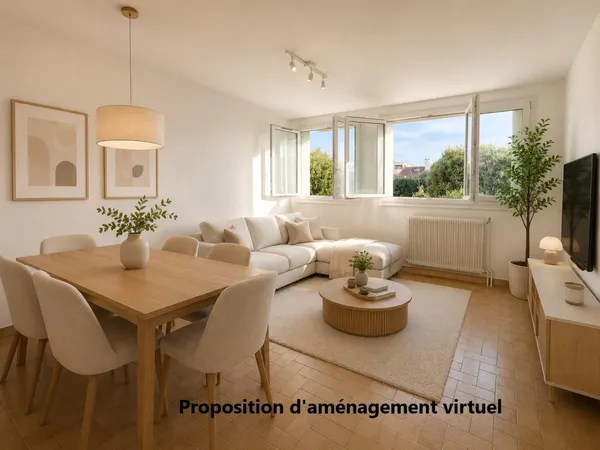 Premier achat ou investissement locatif avec des travaux : Appartement T3 au calme, sans vis à vis à