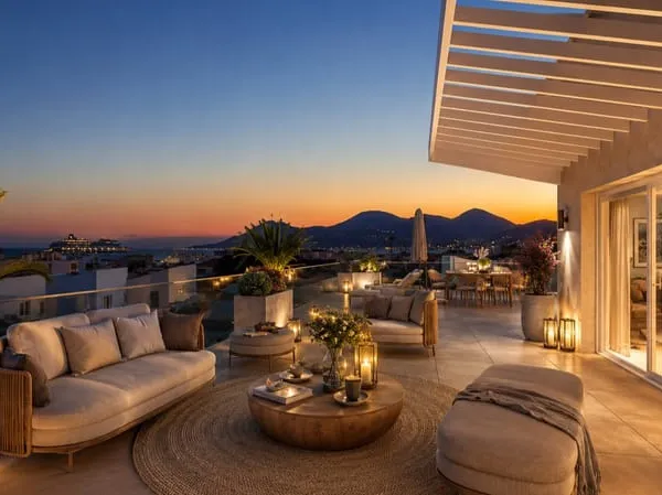 Lumière et balcon plein sud‑ouest à Cannes — 45,11 m² au 1er étage
