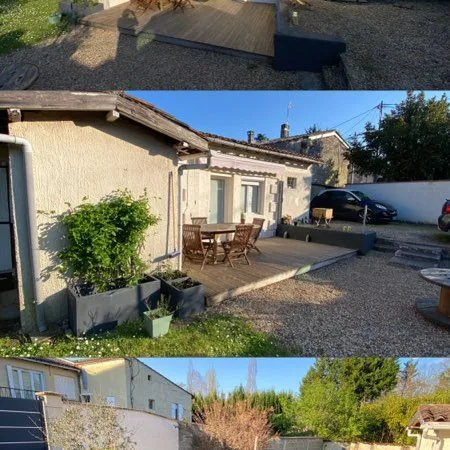 Maison de plain-pied - 2 chambres + une pièce + jardin
