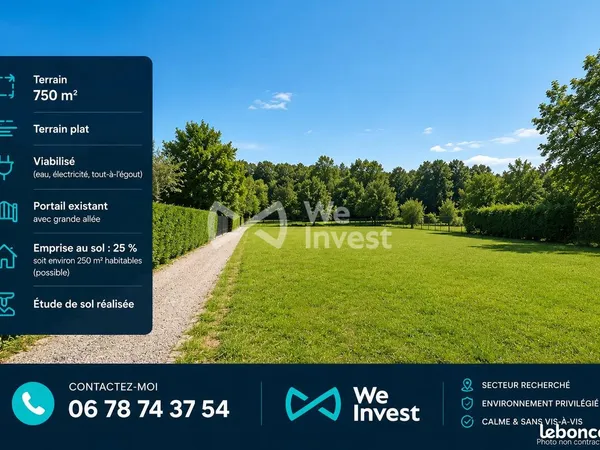 Terrain 750 m² Serris