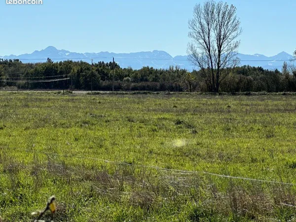 Terrain de 1552m2 vue Pyrénées