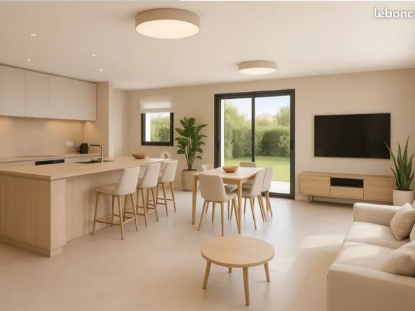 Maison neuve 60 m² avec terrain 302 m² à Pomérols (34810) - Plain-pied 2 chambres