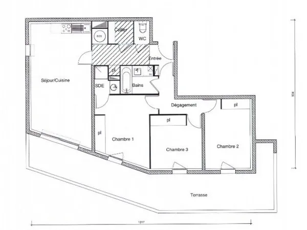 Appartement 4 pièces 82 m²