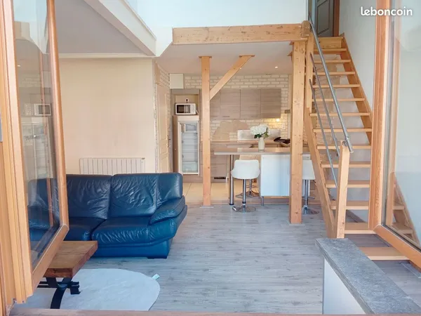 50m2, jardin privé, parking, rdc