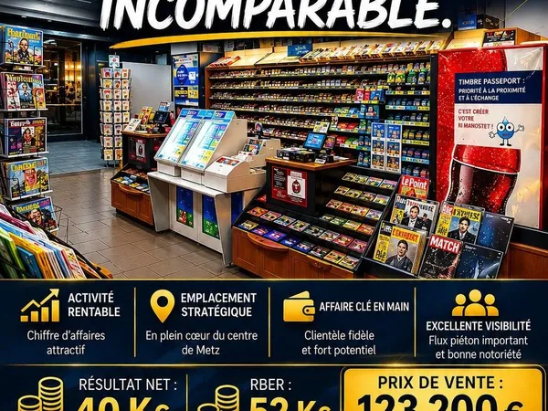 URGENT OPPORTUNITE RARE Fonds de commerce Tabc FDJ Presse