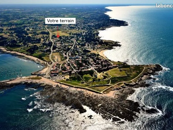 Terrain viabilisé 300m plage