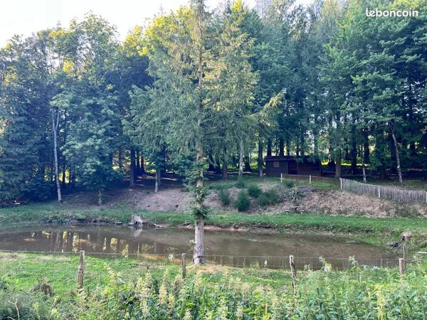 Terrain avec étang