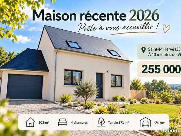 Vitré Maison récente 2026 - 4 chambres - Dpe A