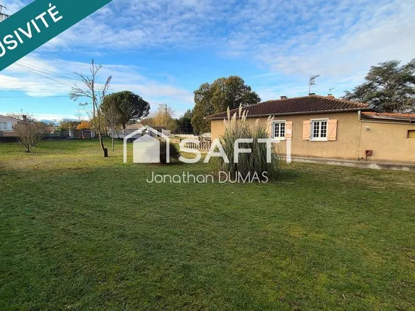 Maison de plain pied, 3 chambres, jardin, garage