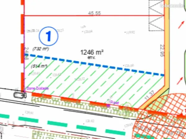 TERRAIN 1246 m² PARGNY-LÈS-REIMS