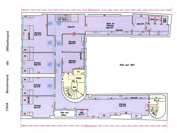 Loue bureau - 390 m² - Paris
