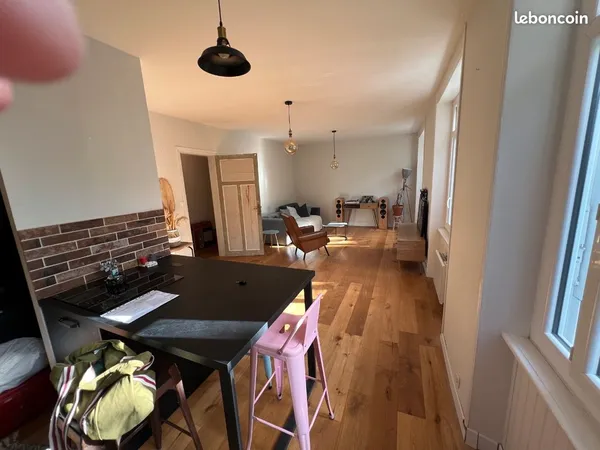 Location meublé à la chambre dans grand appartement centre ville
