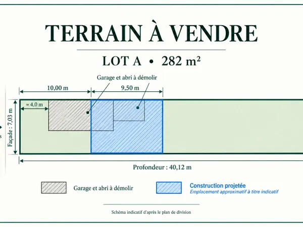 Morsang-sur-Orge centre "Marché" Terrain constructible ou atelier avec garage