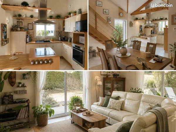 Maison 129 m² 3 chambres, + appartement locatif en dépendance - terrain 1200 m² - au calme, sans vis