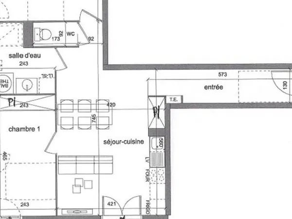 Appartement 3 pièces 62 m²