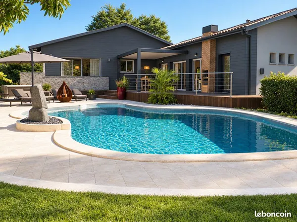 A VOIR SUPERBE VILLA 4ch, jdin, piscine, jacuzzi, garage + studio / calme et proche toutes commodité