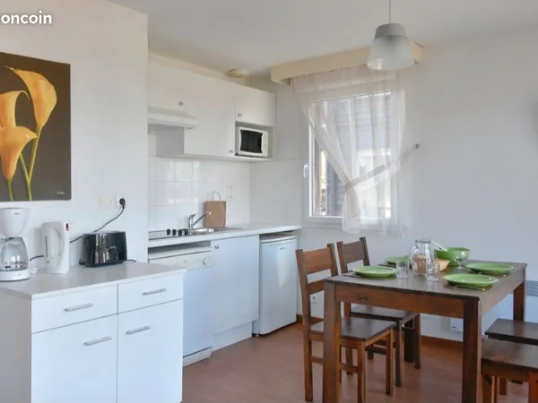 Appartement 2 pièces, meublé, piscine en saison