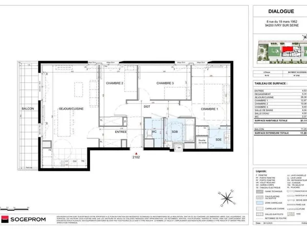 Appartement 4 pièces 80 m²