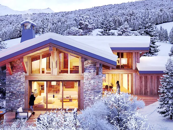 Chalet neuf de luxe, 5 chambres, piscine