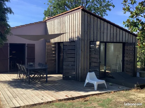 Maison de plain pied 115m2, climatisée, jardin sans vis à vis de 1100m2